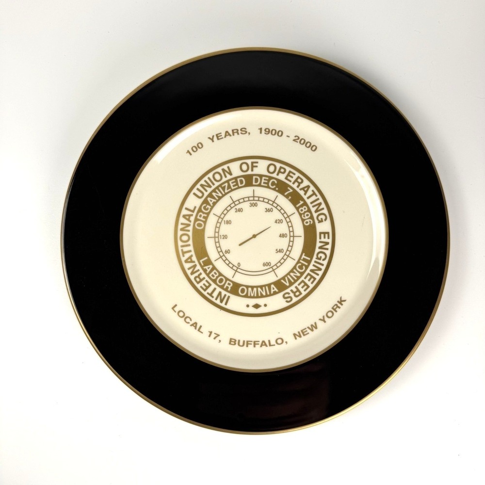 Vintage International Union Of Operating Engineers Commemorative‎ Plate New York